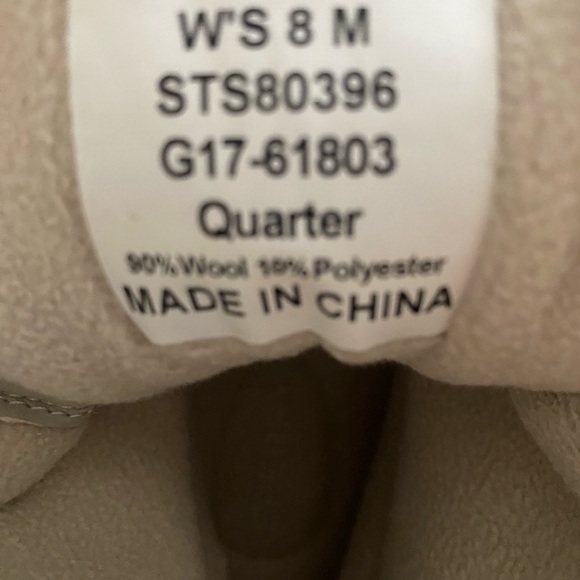 SPERRY White Duck Boots with Wool top Leather Laces Size 8 Worn once - Picture 6 of 6